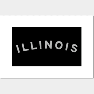 Illinois Typography Posters and Art